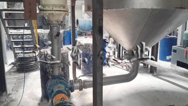 金銀河設備配套遠東高粘度泵現場展示