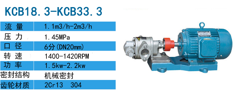 KCB-18.3不銹鋼齒輪泵 KCB-18.3不銹鋼齒輪泵
